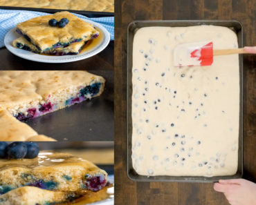 Sheet Pan Blueberry Pancakes